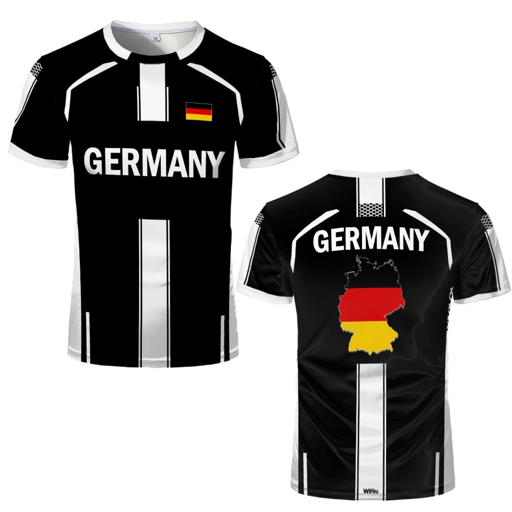 New German Flag 3D Print T-Shirt 2026 Summer Outdoor Sports Breathable Quick-Drying Jersey Men's Women's Soccer Training Apparel