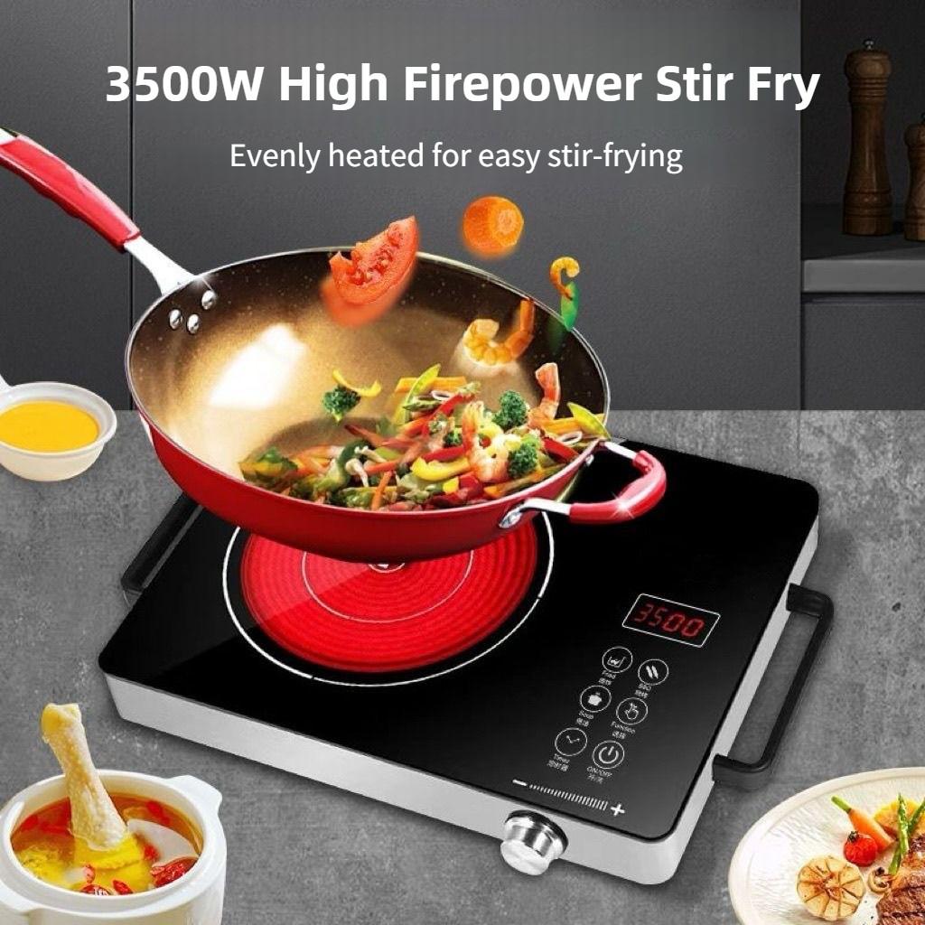 3500W High Power Induction Cooker Desktop Intelligent Electric Ceramic Stove Kitchen Cooking Appliance