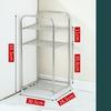 Stainless Steel Bathroom Storage Shelf 2/3 Tier Heavy Duty Bedroom Rack Minimalist Bookshelves Nightstand Living Room Decor
