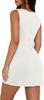 New Spring/Summer Solid Color Sleeveless Sexy Waist-Cinching Hip-Wrapping Short Skirt