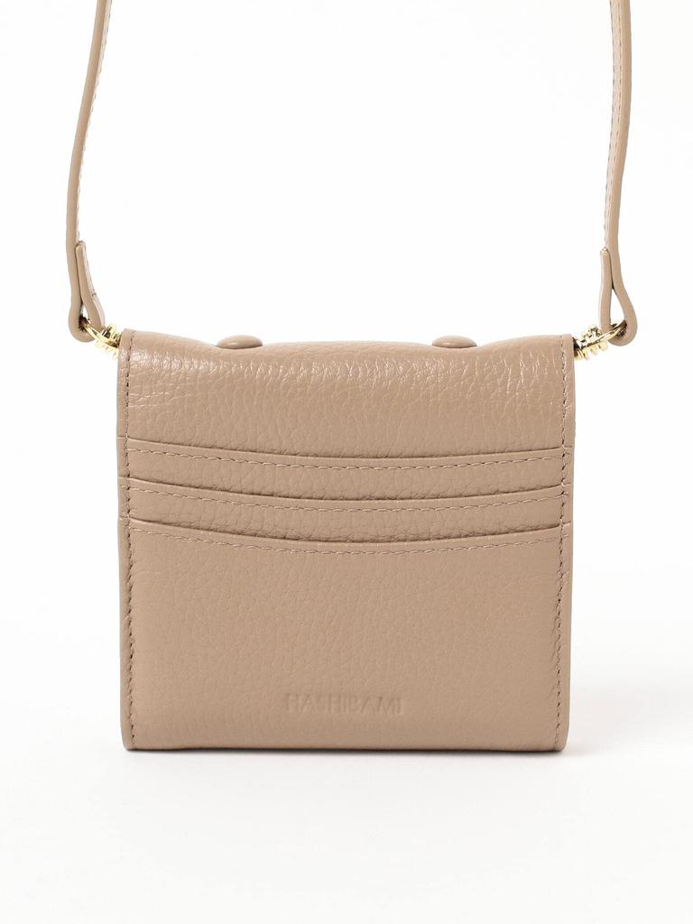Ray Beams Hashibami Shoulder Wallet (WEB Exclusive) Women's Grey Beige Free