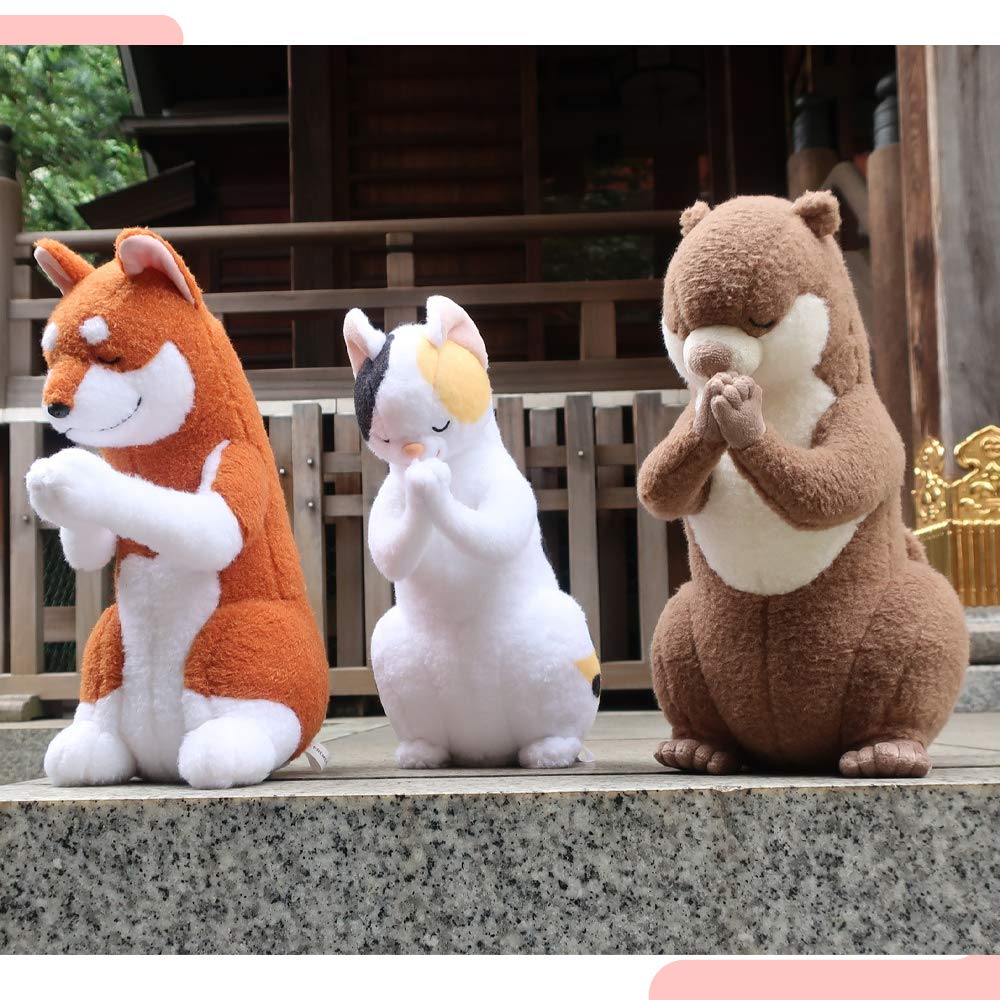 Shinada Global Asian Otter Plush 15 X 17 X 32 Animal Prayer-Shaped Small-Clawed Toy, Cm, Merchandise, GSHO-0250K
