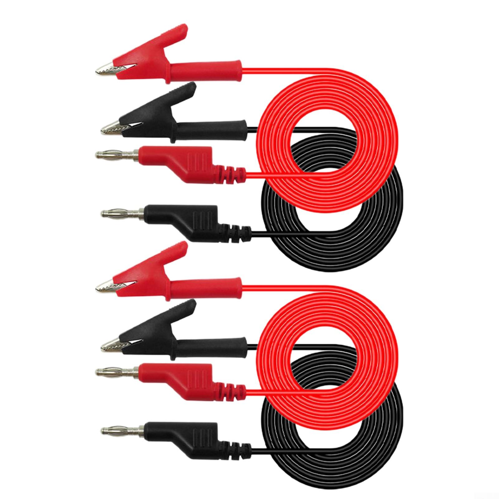 

15A Test Leads 1M Cable 4PCS Banana Plug To Crocodile