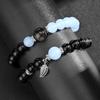 Cosmic Sailing Natural Black Obsidian Bohemian Crystal Bracelet