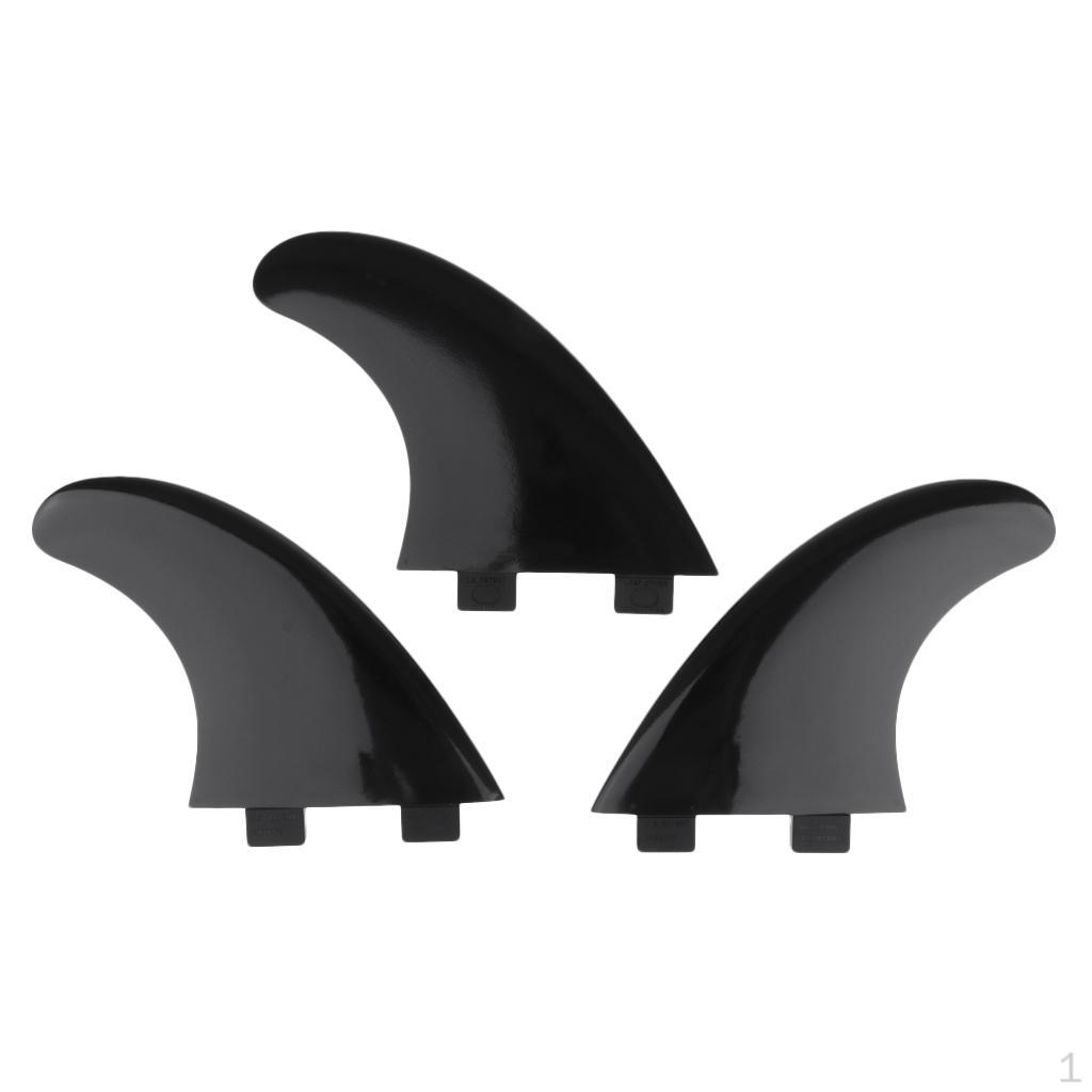 3pcs / Set Flexible Surfboard Fin Compatible with G5 Surf Propeller Black