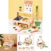 Wooden Simulation Pizza Barbecue Oven Children Toy Set For Imaginative Cooking