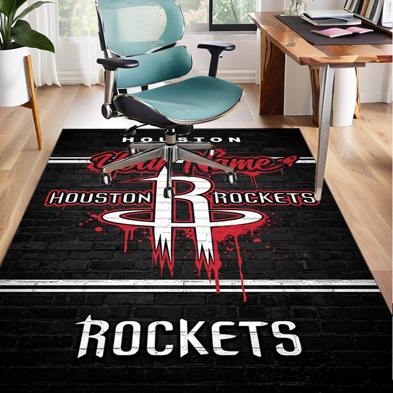 Custom Name Rug Rockets Team Art Area Rug Suitable for Indoor And Outdoor,Carpets for Homes, Offices,Living Rooms,Home Decor,Christmas Gift