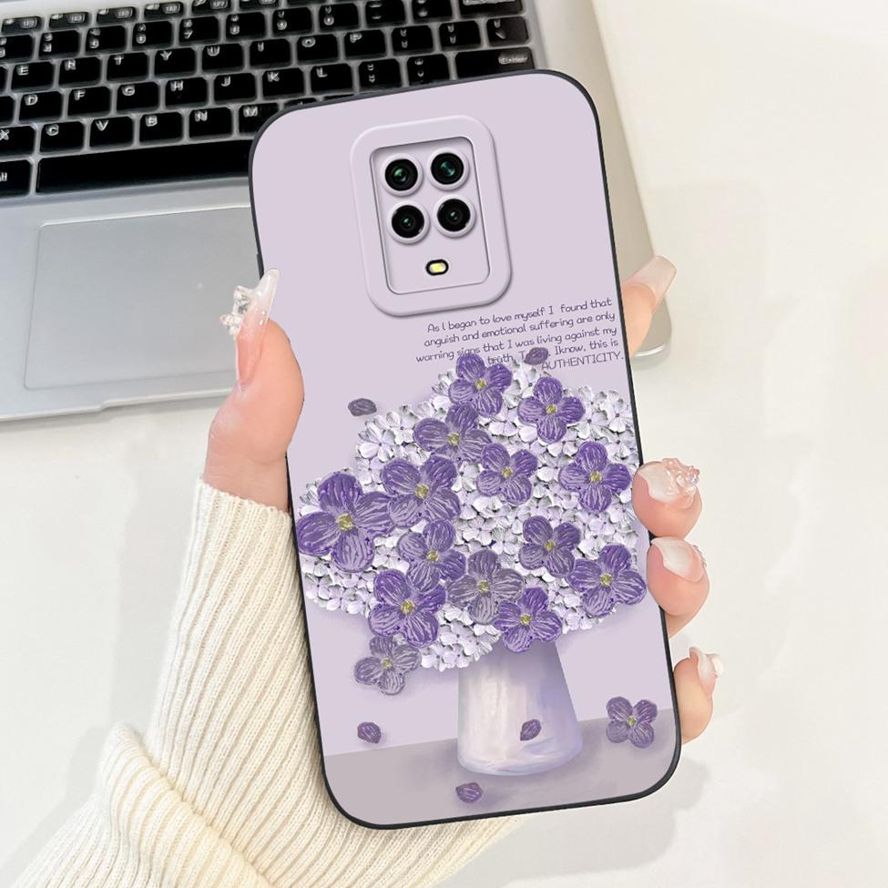 Casing For Redmi Note 9 9S 9Pro 4G Back Cover For Redmi Note 9 Pro Case Cute Cartoon Fashion Flowers Silicone Shockproof Bumper