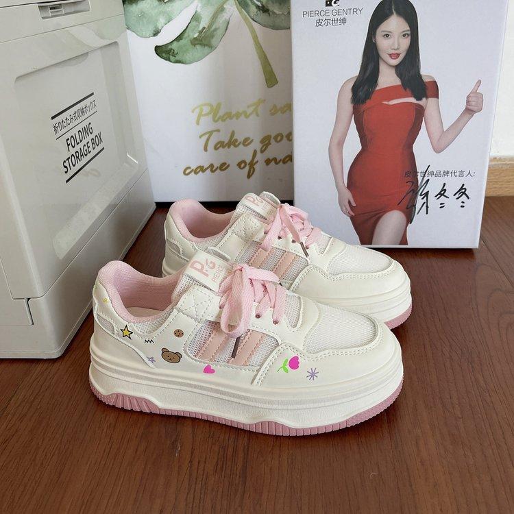 

Niche milk huhu little white shoes women s 2025 new summer mesh breathable versatile casual shoes female student board shoes 40