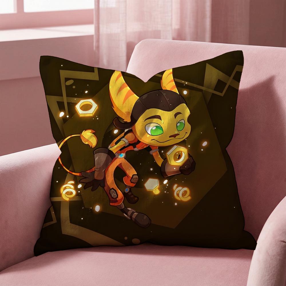 R-Ratchet & Clank GAME Cushion Cover Multi-Scene Pillow Cover for Home & Car - Reversible, Soft & Durable for Daily Use