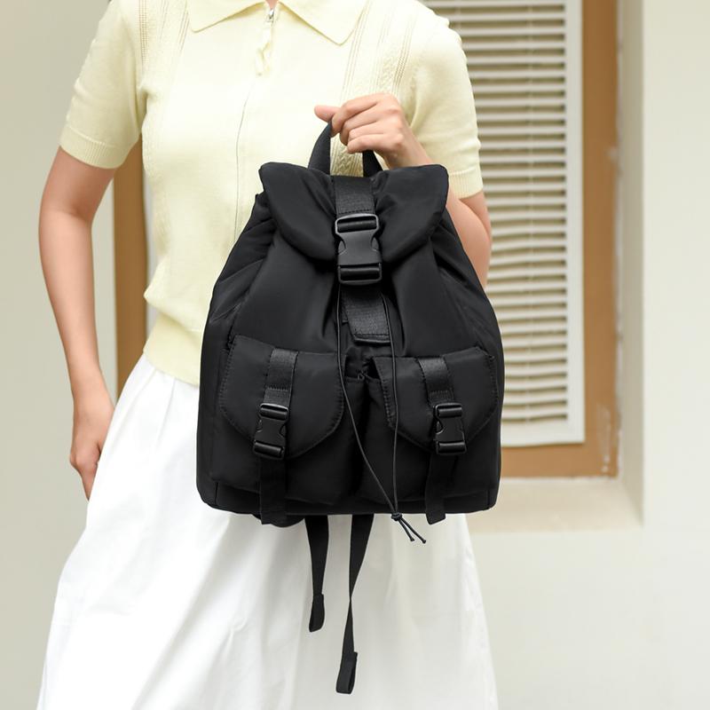 Large Capacity Lightweight Backpack Solid Color Backpack