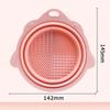 Foldable Silicone Makeup Brush Cleaner Bowl - Portable Cleaning Tool for Brushes, Powder Puffs, and Sponges