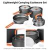 Camping Cookware Kit Outdoor Cookware Set with Frying Pan Kettle Saucepans Spoon Bowl and Scouring Pad