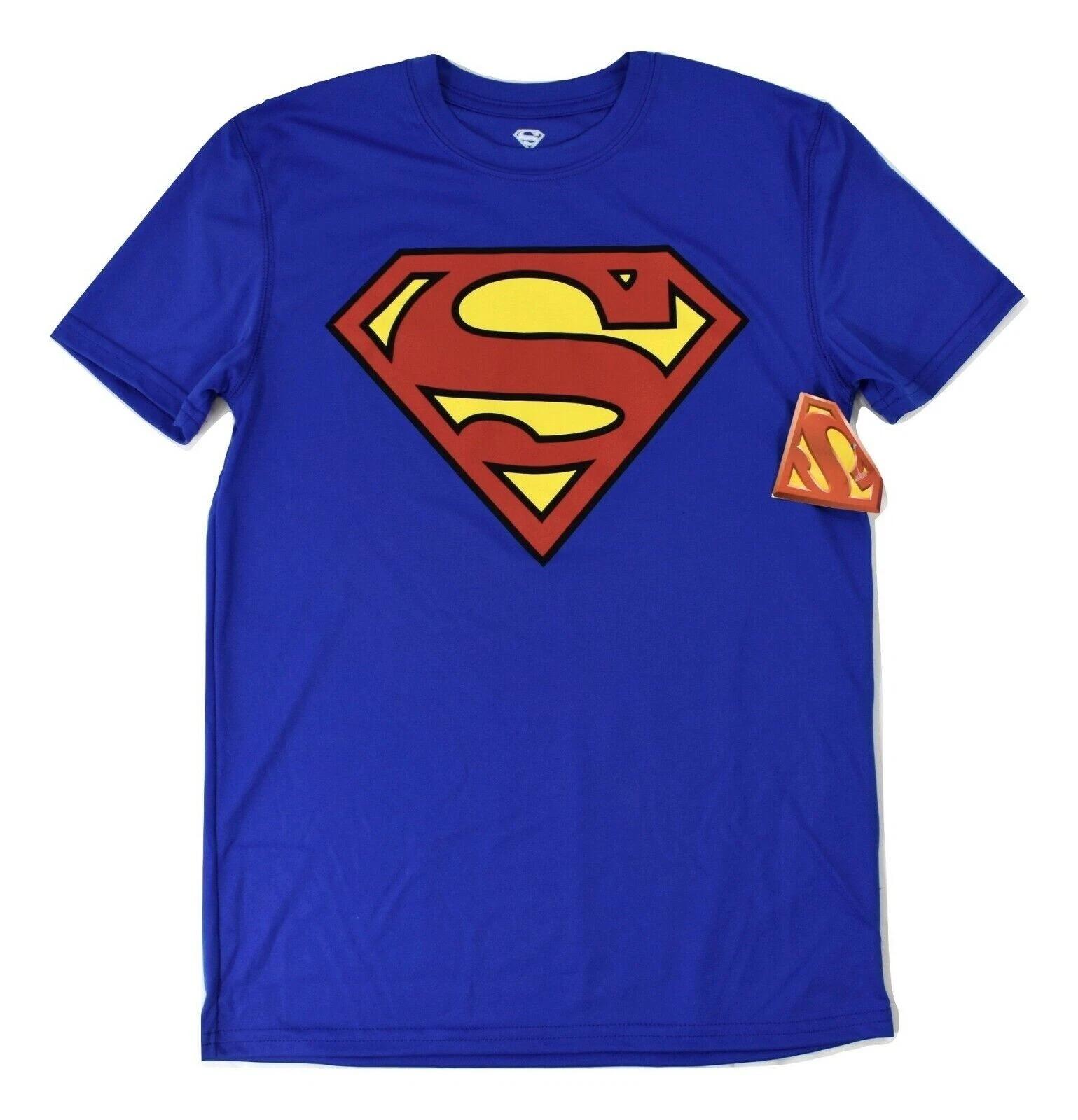 Superman Mens Costume Classic Logo Blue Shirt NWT S 3XL