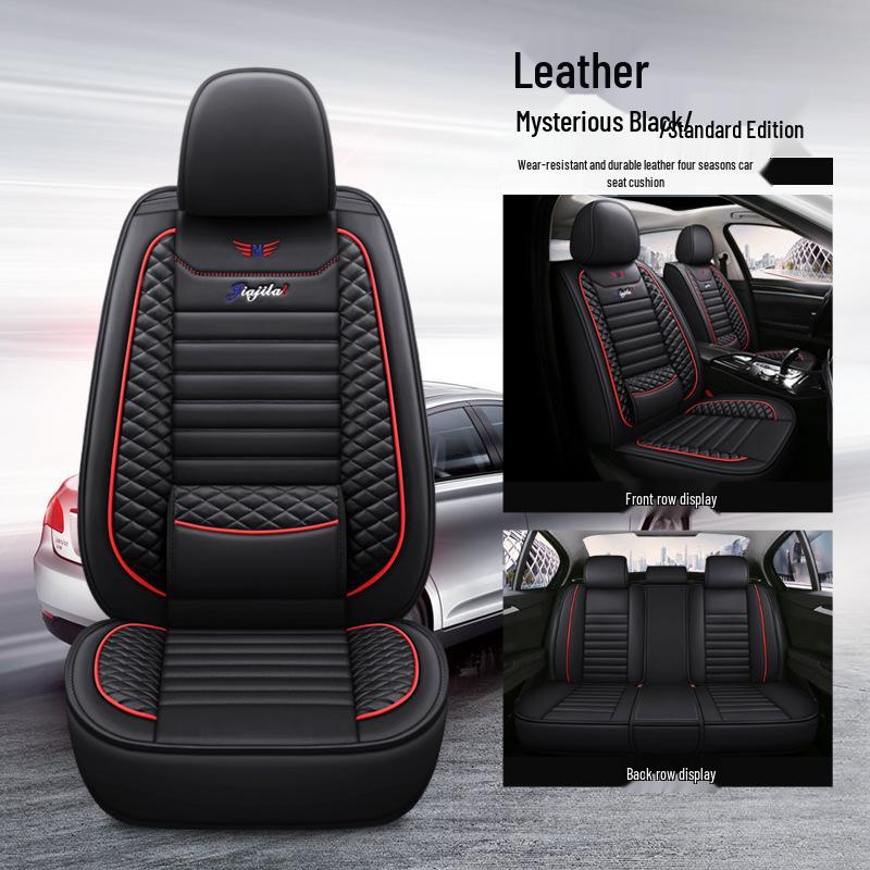 Washable Universal Leather Car Seat Cushion, All-Season, Easy Care, One-Piece.