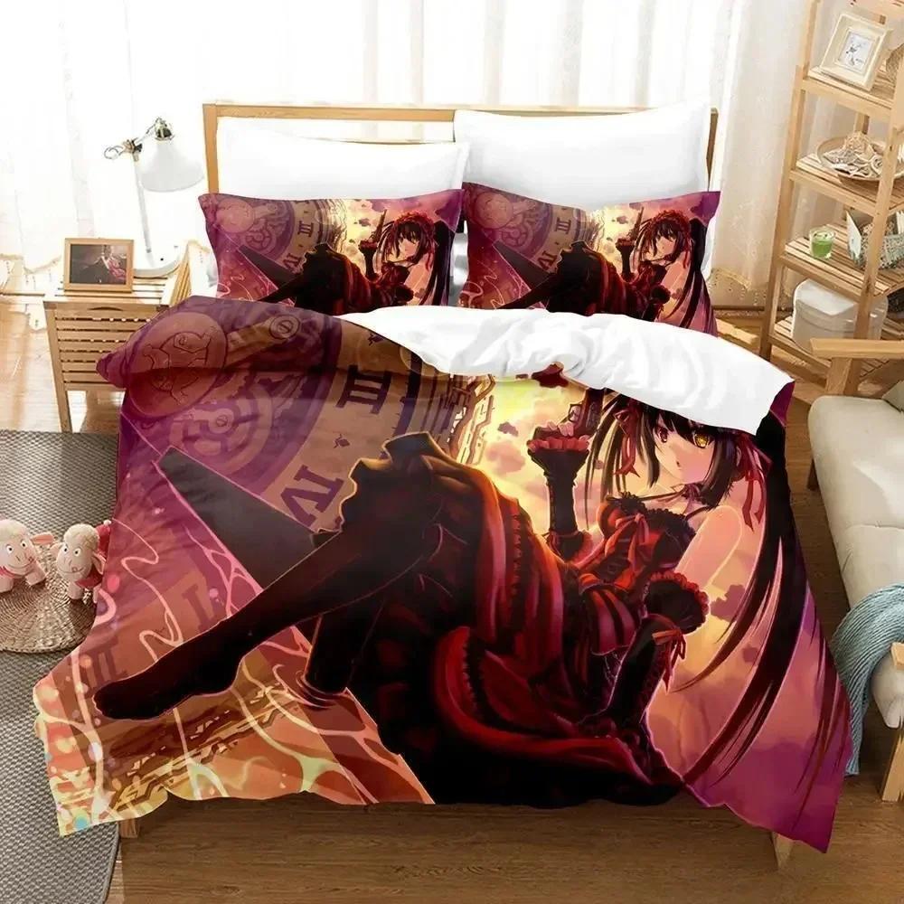 New Date A Live Tokisaki Kumi Bedding Set Single Twin Full Queen King Size Bed Set Aldult Kid Bedroom Duvet cover Sets Anime
