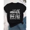 Women's Letter Print Round Neck Tee for Casual Daily Wear and Vacation Outdoor Activities All Seasons