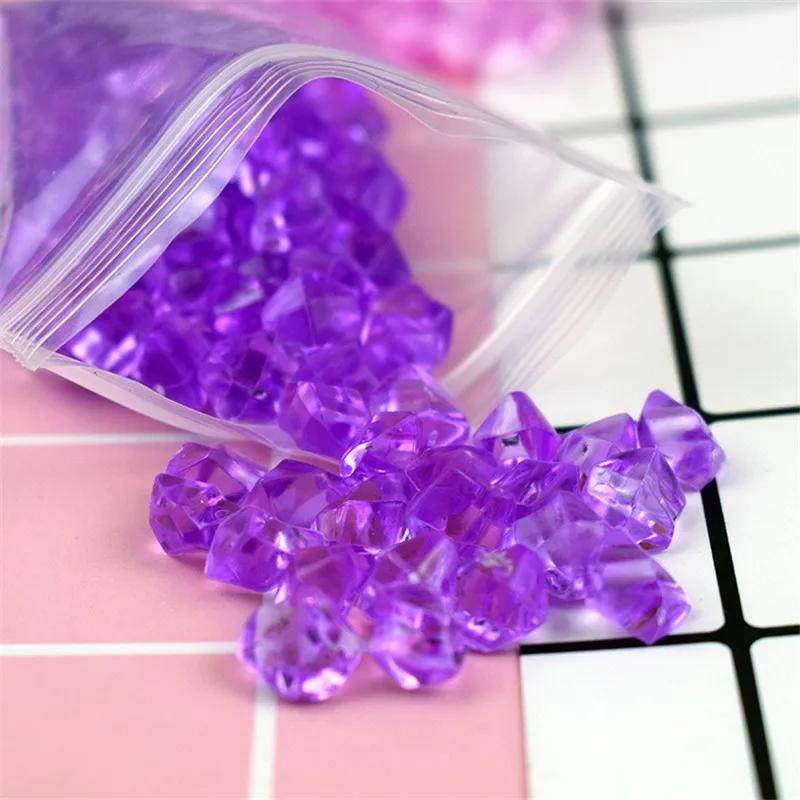 200 Stück Slime Füllanhänger Acryl Simulierte Eiswürfel Kristallstein Transparente Dekoration für DIY Slime Zubehör Lizun Spielzeug Kind