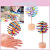 Wooden Fibonnaci Spiral Tree Decompression Toy For Children By Muzhixing Colorful Leaves And Macaron Round Pieces