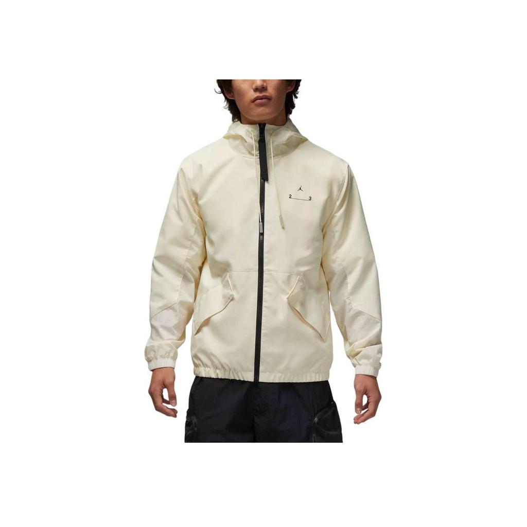 Jordan 23 Engineered Letter Print Zip Hoodie Jacket Men Outerwear Coconut-Milk DX9640-113