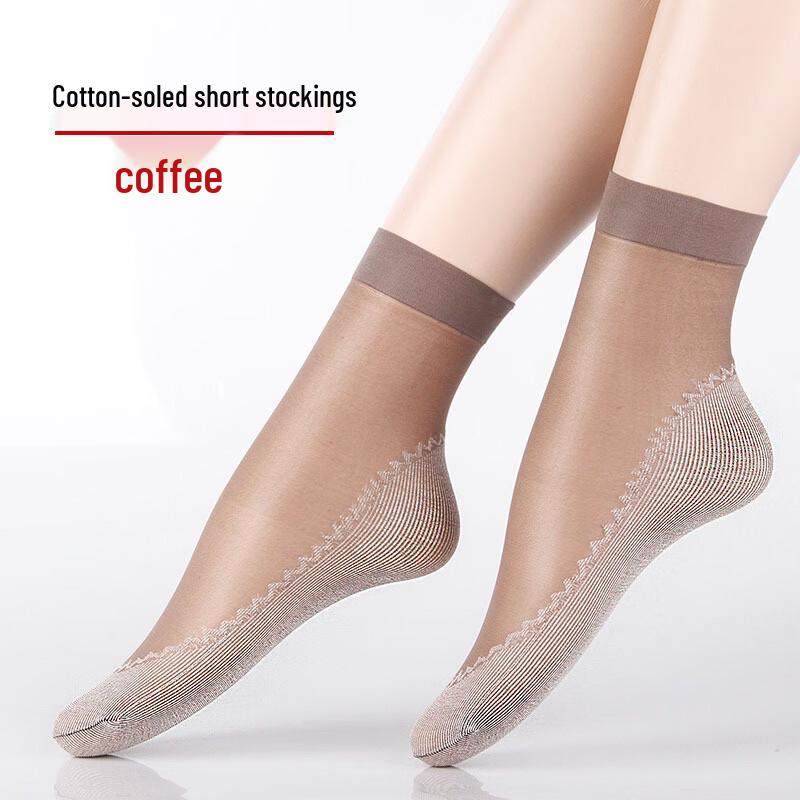 

LangSha Women s Ultra-Thin Short Silk Socks M