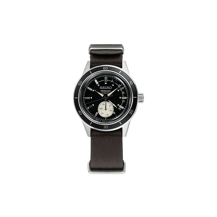 

Seiko Presage Series Basic Line Style 60s Retro Mechanical Watch Men watches Black SSA451J1 Green