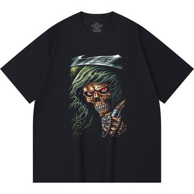 230 Gsm 100% Cotton Heavy Metal T-Shirt  Rock Band Popular Music Print Unisex Heavy Cotton T Shirt