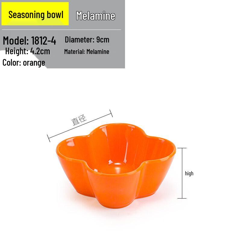 Melamine Round Three-Compartment Sauce Dish Set