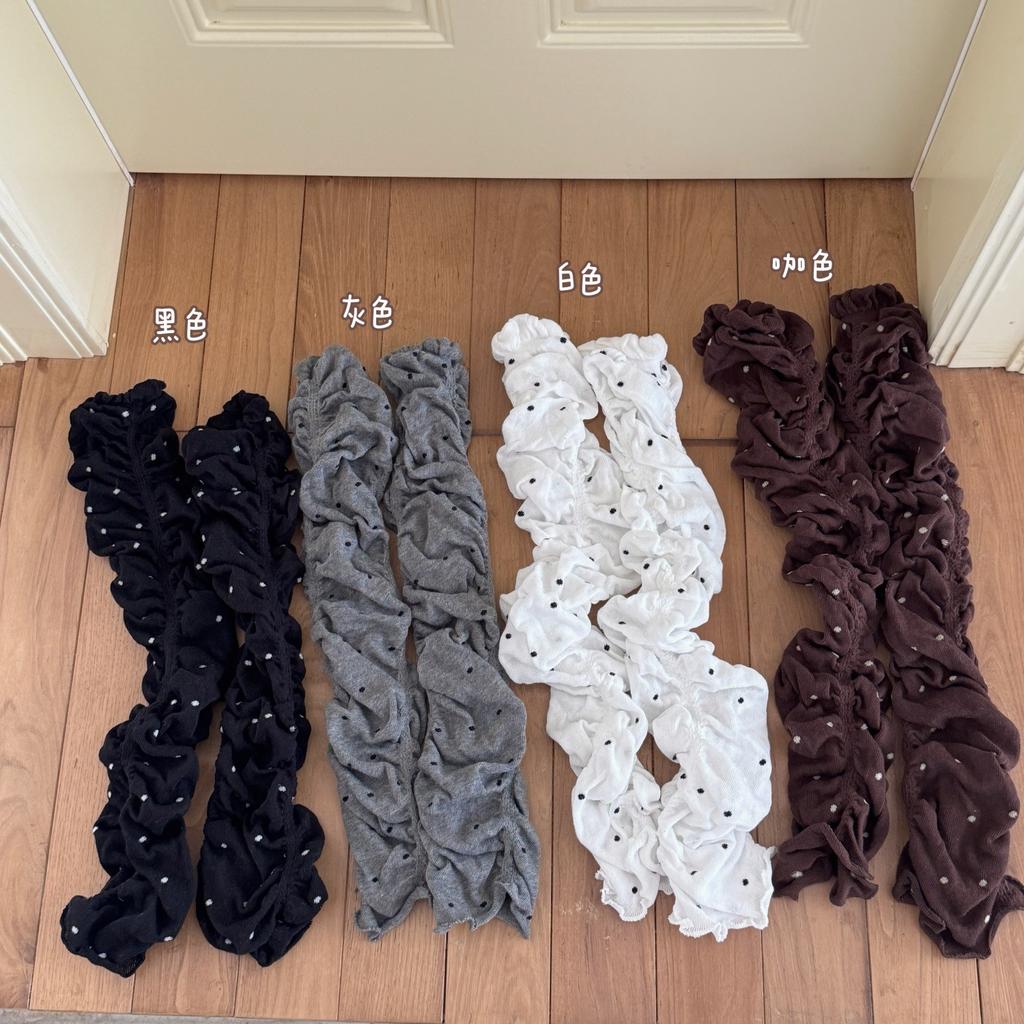 Retro Leg Warmers Spring Autumn Polka Dot Japanese Style Foot Cover Medium Tube Socks Leg Warmers Knee Loose Long Socks Stocking