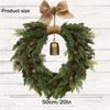 Christmas Bell Wreath Rustic Easy To Use Hanging Artificial Garland Decor For Holiday Garden Indoor Outdoor Celebration Wedding