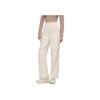 Anta Training Series Solid Color Mid Waist Water Resistant Two Way Stretch Straight Leg Casual Pants Women Pants Sandy-Gray 962417501-1