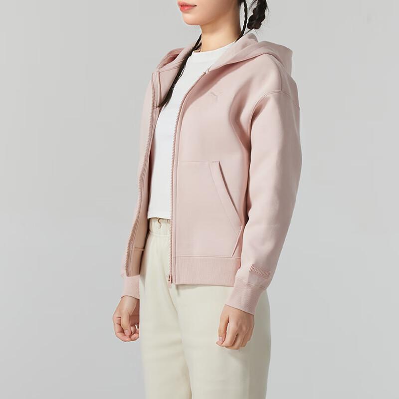 Puma Logo Fitness Training Hooded Jacket Women jackets Pink 631387-91