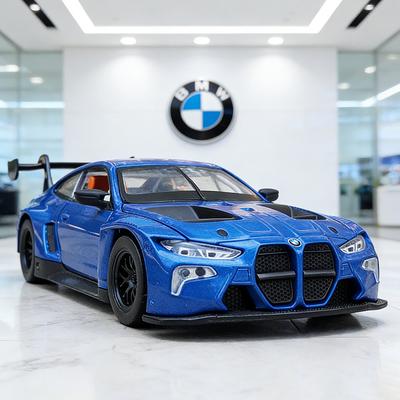 1:32 BMW M4 GT3 Supercar Legierung Rennwagen Modell Sound und Licht Pull-Back Kinderspielzeug Sammlerstücke Geburtstagsgeschenk