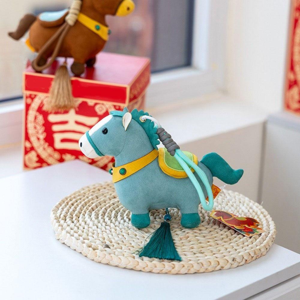 Cartoon Style Zodiac Pony Plush Doll Ultra-soft Stuffed Year Horse Mascot  Kids Gift