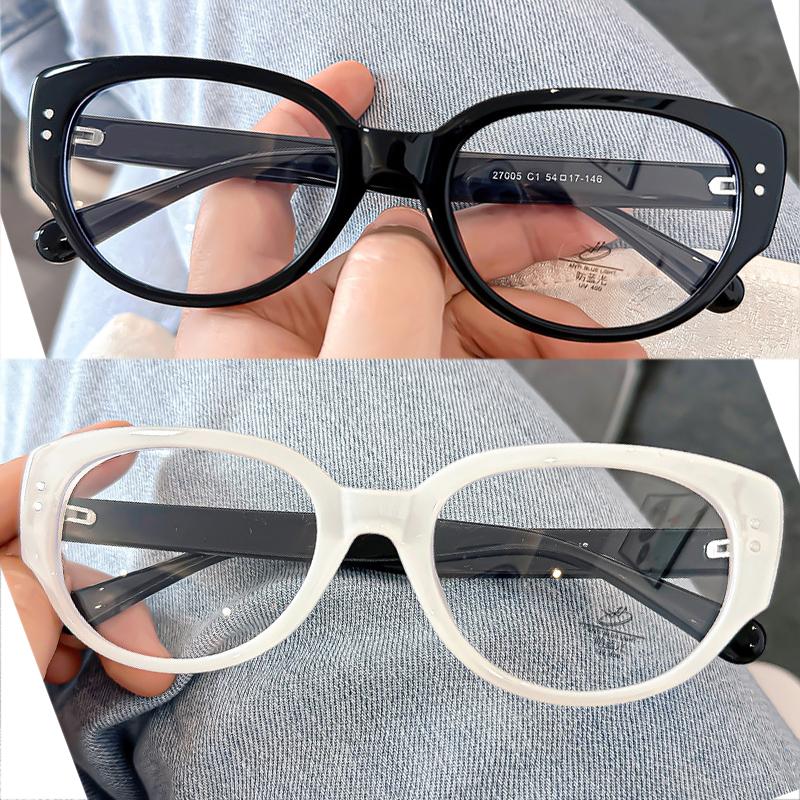 

2Pcs Transparent Large Myopia Glasses Ultralight Square Frame Anti-Blue Minus Eyeglasses Retro Prescription Eyewear
