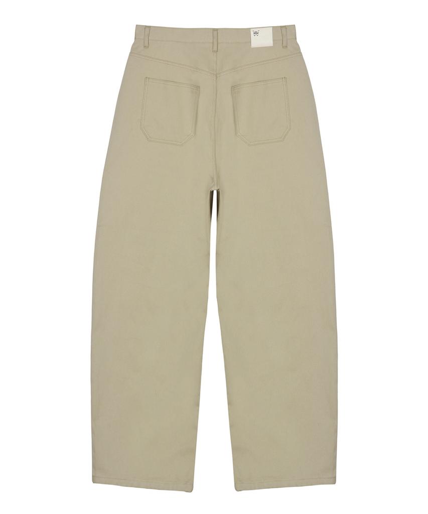 Nigaennikol Butterfly Wide Cotton Pants_Beige