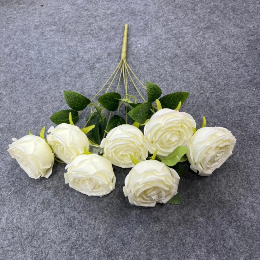 7 Heads Real Happy Imperial Rose Flower Mini 9 Colors Valentine's Day Flowers Photography Photo Gift Rose Flowers Decorative