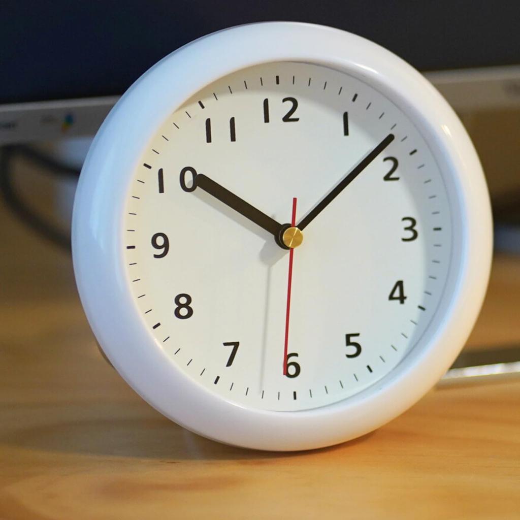 DEMI LOUS. Waterproof Bathroom Clock - 3-Way Use (Table Clock, Wall Clock, Suction Cup) - Attaches to Glass, Kitchen Clock, Bathroom Sink Clock -