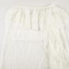 2025 Women's White Ruffled Lace Half Skirt, Holiday Style, Sexy & Slightly Sheer, Irregular Design