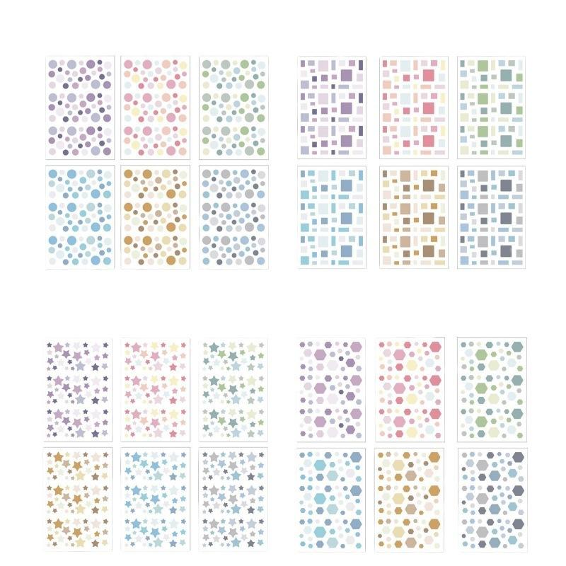 Korean Polka Dot Face Stickers Cartoon Decorative Washi Paper Stickers for Diary Journal Scrapbooking Matsushima Cute
