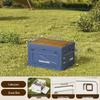 Extra Large Outdoor Storage Box: Side-Opening, Wood Lid, Foldable Camping & Car Trunk Organizer