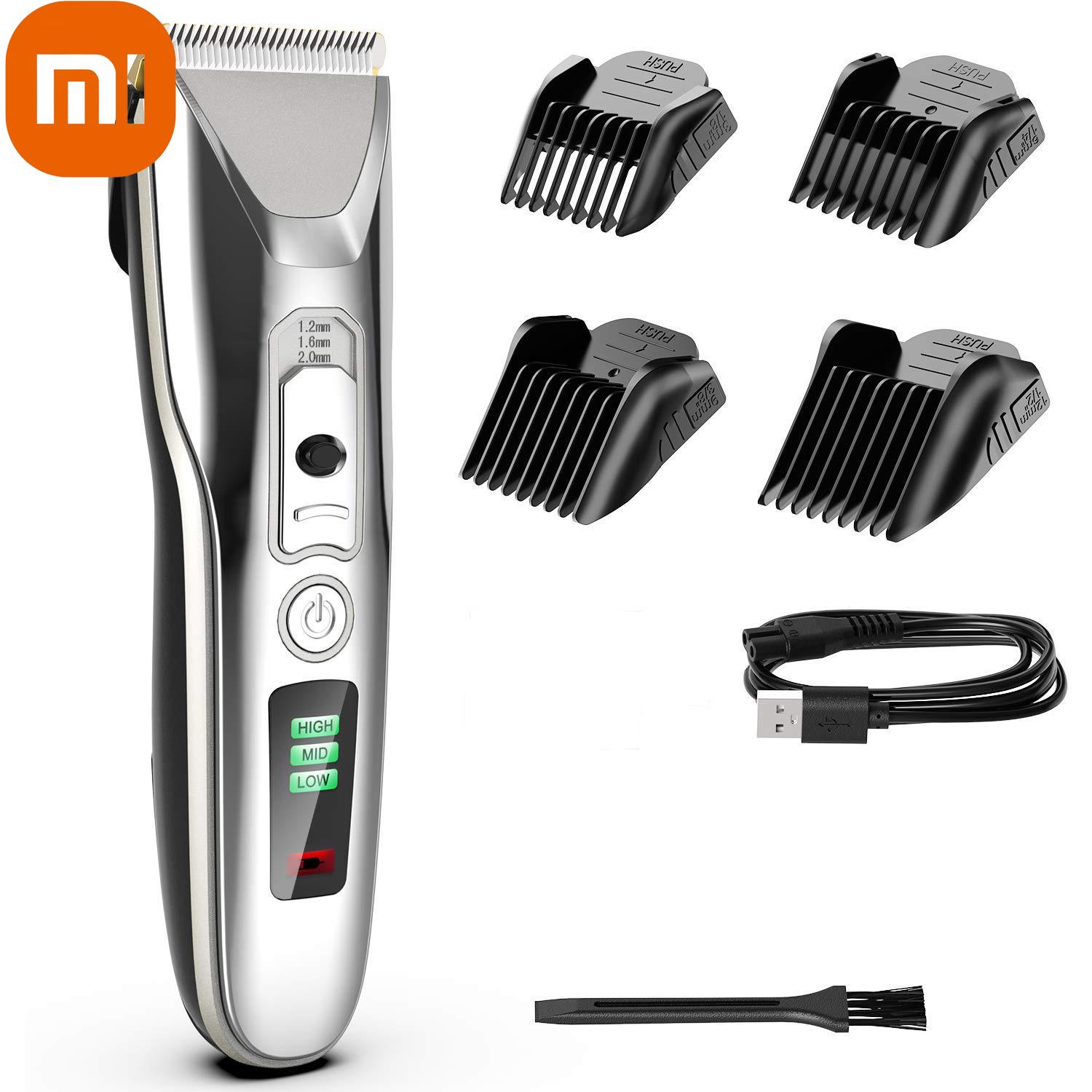 

Беспроводная профессиональная машинка для стрижки волос Xiaomi для мужчин, керамическое лезвие, перезаряжаемый триммер для бороды, парикмахерская машина для стрижки волос