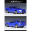Welly 1/24 Nissan Skyline GTR R34 Alloy Sports Car Model Simulation Diecast Metal Toy Racing Car Model Collection Childrens Gift