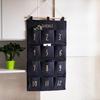 Multi-layer Fabric Hanging Storage Bag for Dormitory and Wardrobe Door, Wall-Mounted Phone Organizer