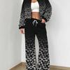 Gradual Change Autumn And Winter New European And American Women'S Clothing Retro Pattern Printing Suit Women