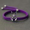 Adjustable Rope Chain Bracelet Bunny Decor Easter Bracelet Easy to Wear Bracelet Animal Lucky Jewelry Accessory