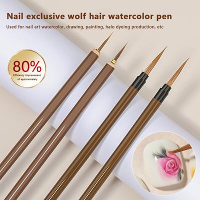 Nail Art Wolf Hair Brush Pen Żel do malowania Drut do rysowania Liner Polish Brushes Narzędzia do projektowania paznokci
