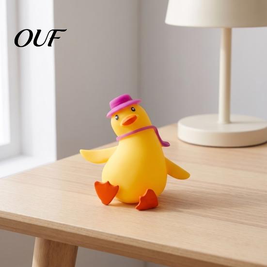 Office Relaxation Tools Cartoon Duck Stress Relief Toy, Squeezable Fidget Soft TPR Toy Stretch Sensory for Hand Exercise