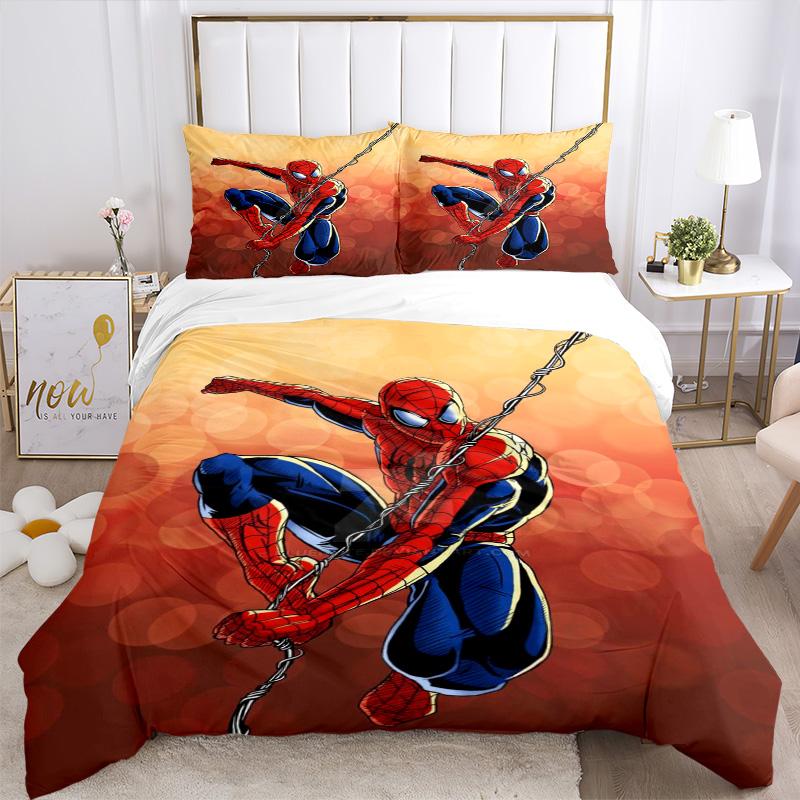 Spiderman High Print 3Pcs Bedding Setduvet Cover With 2 Bedropillowcase Home Birthday Gift
