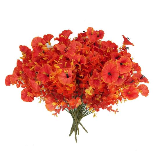 Fall Artificial Flower 7 Fork Realistic Fake Plastic Flower Home Office Wedding